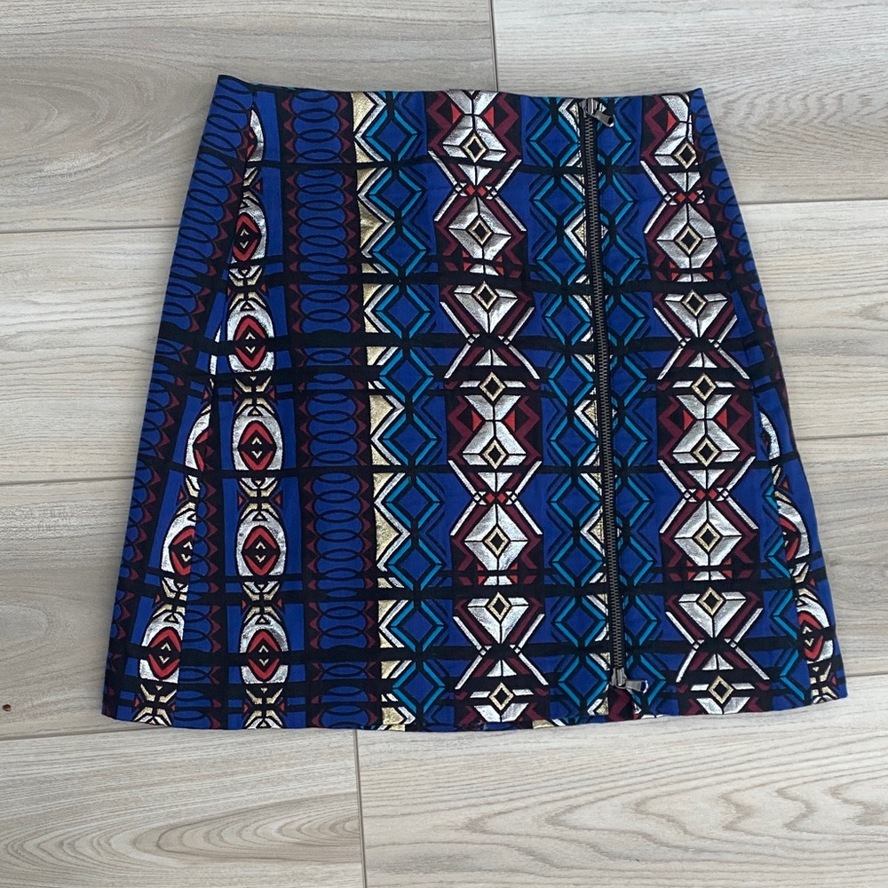 J. Crew Multicolor Geometric Pencil Skirt